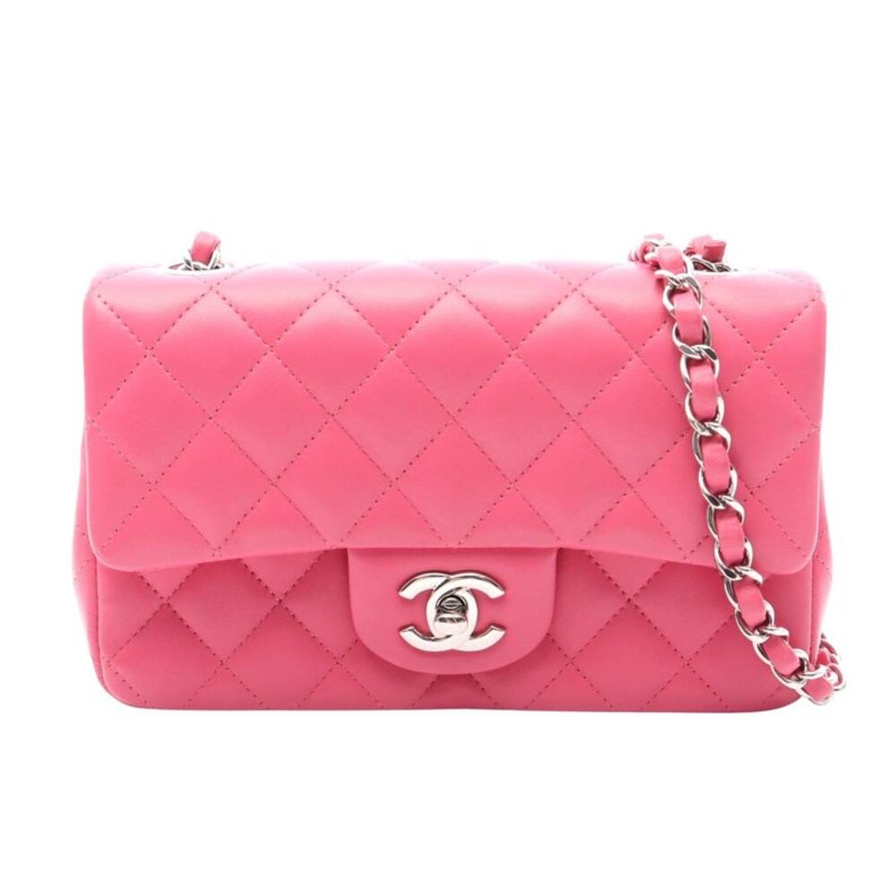 Chanel Mini Matelasse Lambskin Shoulder Bag Pink